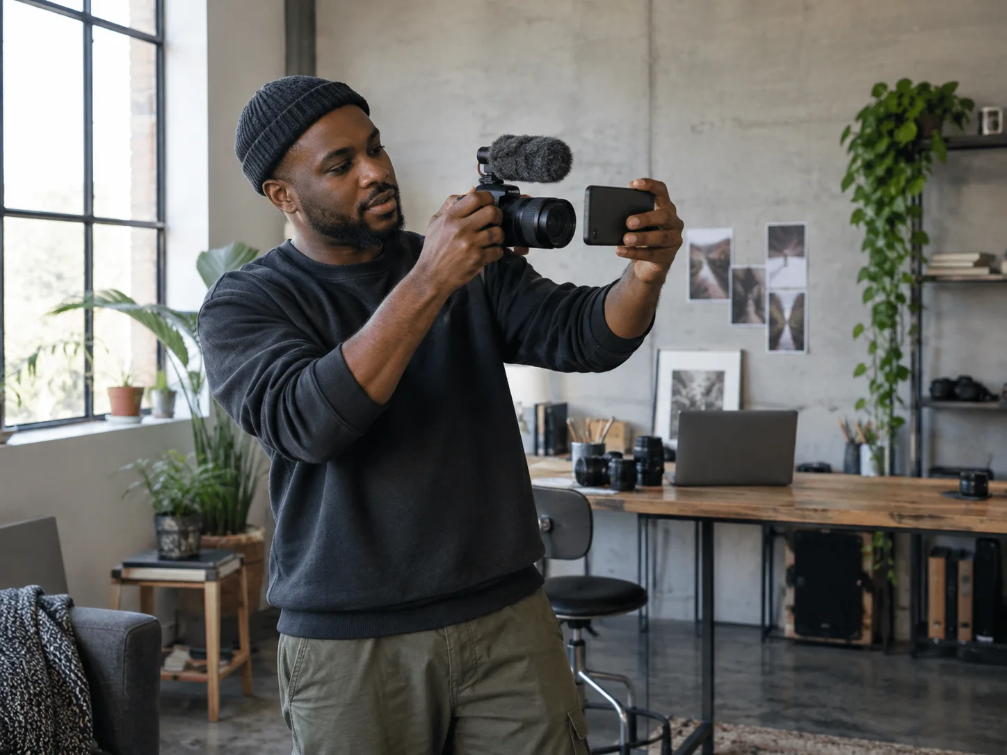 Creator adding a real moment